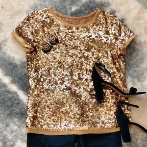 Gold sequin top